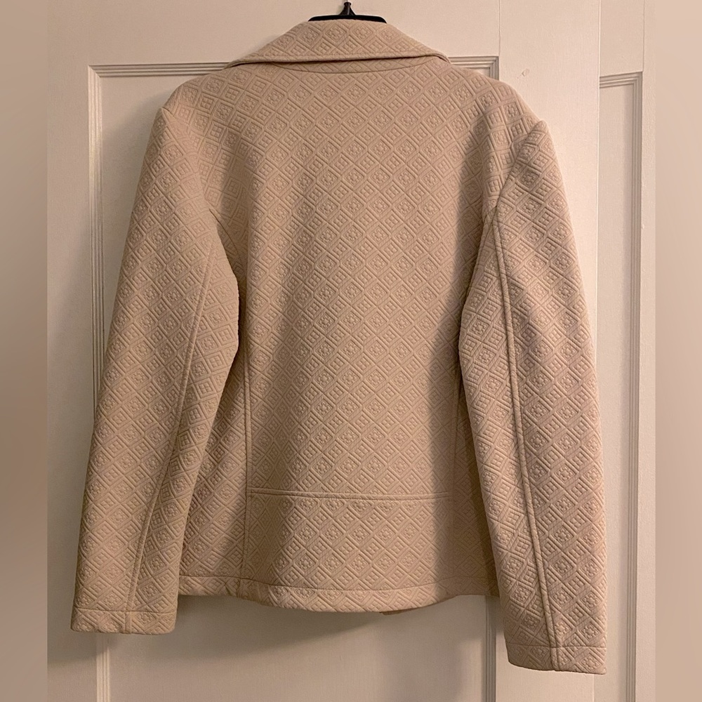 Roz and Ali Stretchy Beige Blazer Jacket - Picture 3 of 3